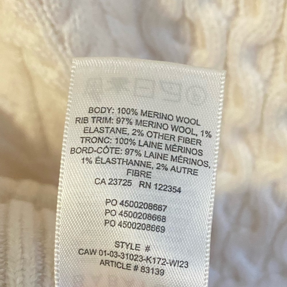 New Aritzia Babaton Emporia Merino Wool Sweater Vest size XL - Picture 8 of 9